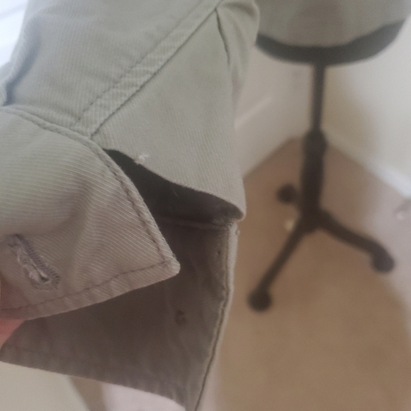 Tommy Hilfiger  Jacket Khaki Zip Button Down Pockets Drawstring - Picture 9 of 9